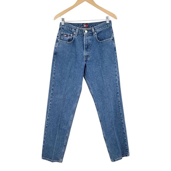 Tommy Hilfiger Perfect T Jeans Vintage Big Back Flag Patch Cotton Women's Sz 10 - Picture 2 of 12